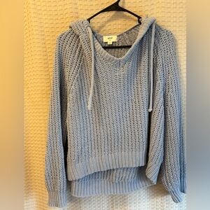 SOLD Aerie Light Blue V-Neck Sweater Hoodie